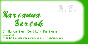 marianna bertok business card